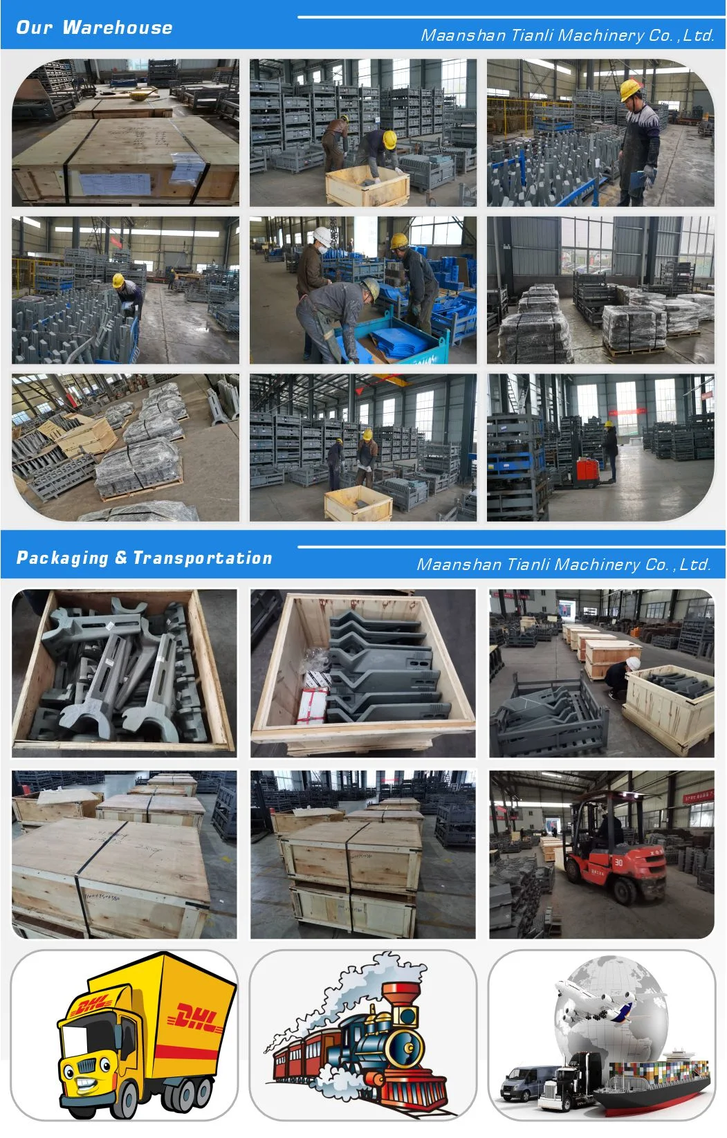 High Chromium Cast Iron Jaw Crusher Wear Resistant Spare Parts